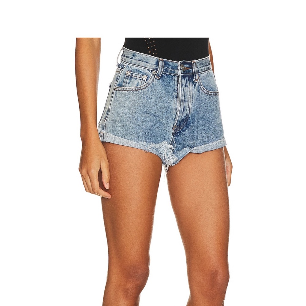 Kathleen Super Short in Stone Wash by Superdown from Revolve